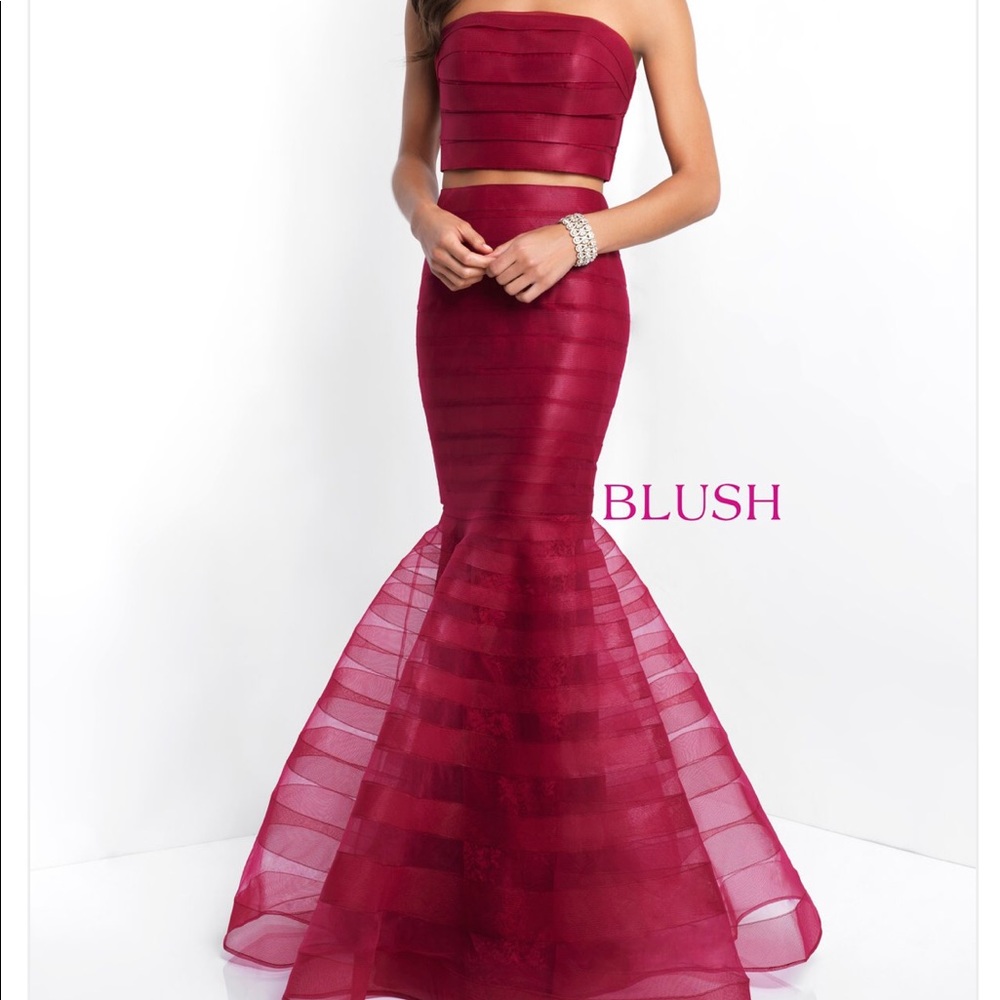 blush prom dress